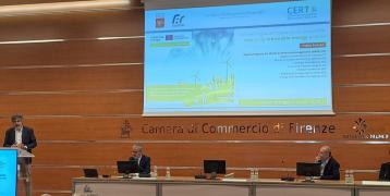 Eng. Tartaro from ARRR introduces REC4EU project to the audience in Florence